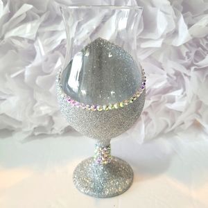 Crystal Rhinestone 🔮 Bling Hand Crafted  Wine 🍷/Water 💧 Glass